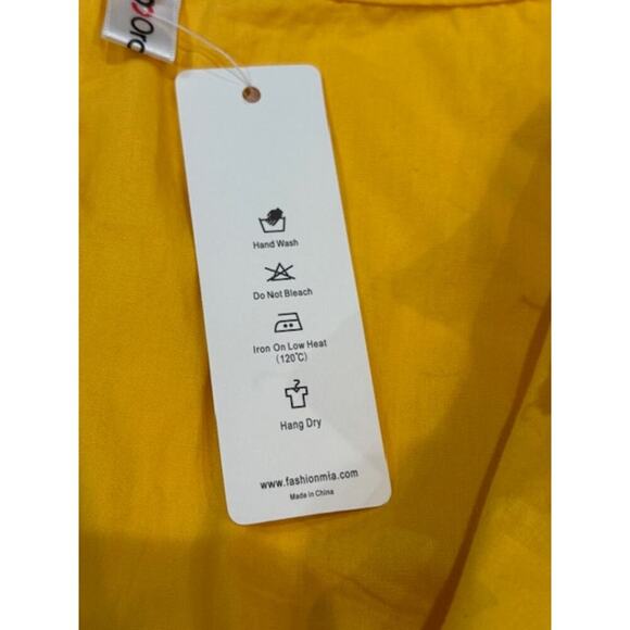 Beautiful Bright Yellow with White Print Design Order Plus Kurta – Size XL - Picture 7 of 7